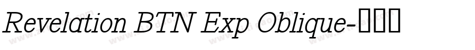 Revelation BTN Exp Oblique字体转换